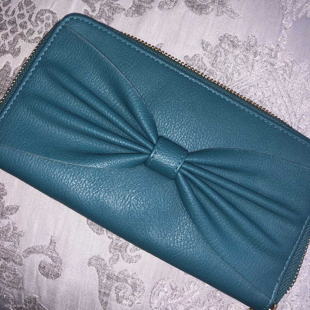 Teal Bow Wallet